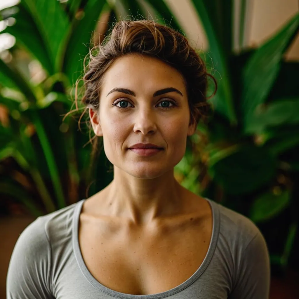 Portret van oprichter Mirjam van der Pol in meditatiehouding