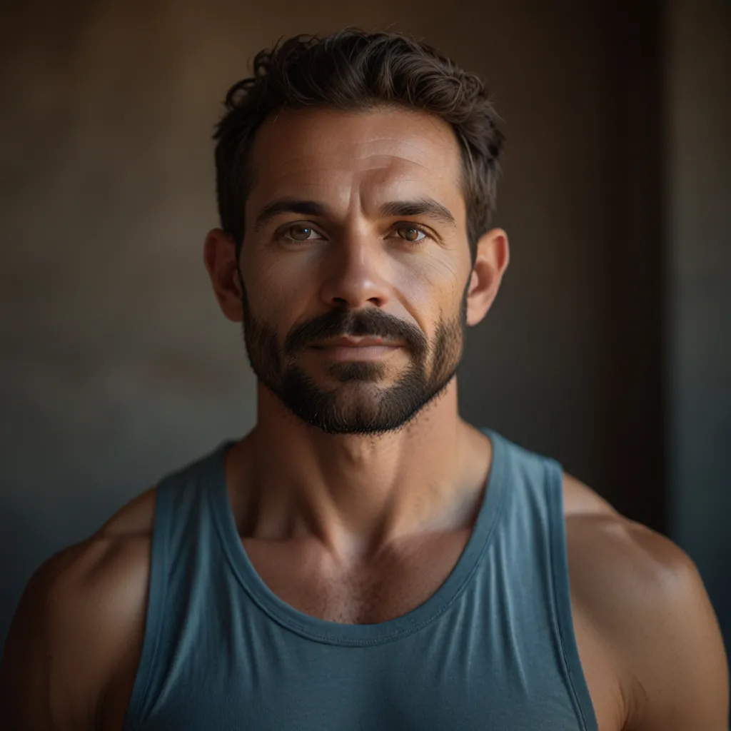 Portret van Ruben Verhoeven tijdens een mindfulness workshop